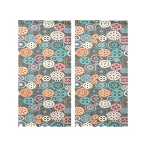 Gear Pattern Print Design 05 Gauze Curtain