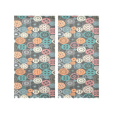 Gear Pattern Print Design 05 Gauze Curtain