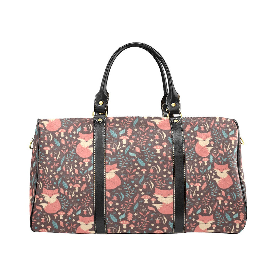 fox leaves mushroom pattern Travel Bag