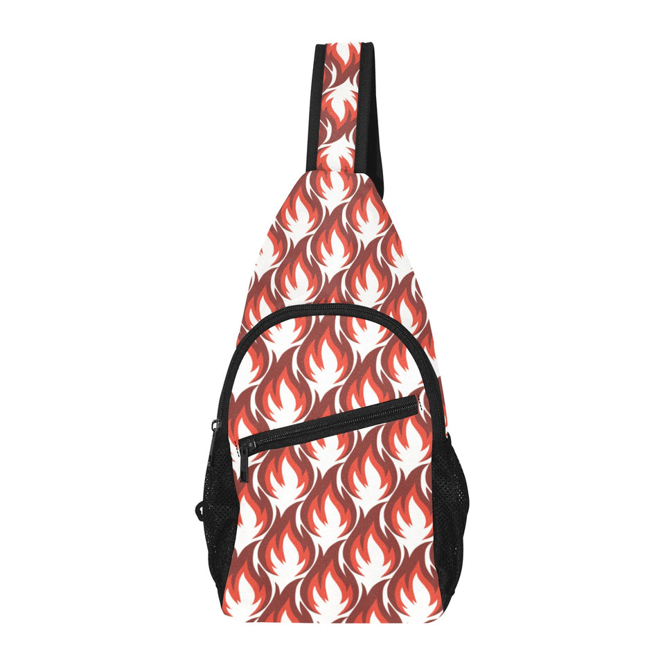 Fire flame symbol design pattern All Over Print Chest Bag