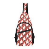 Fire flame symbol design pattern All Over Print Chest Bag