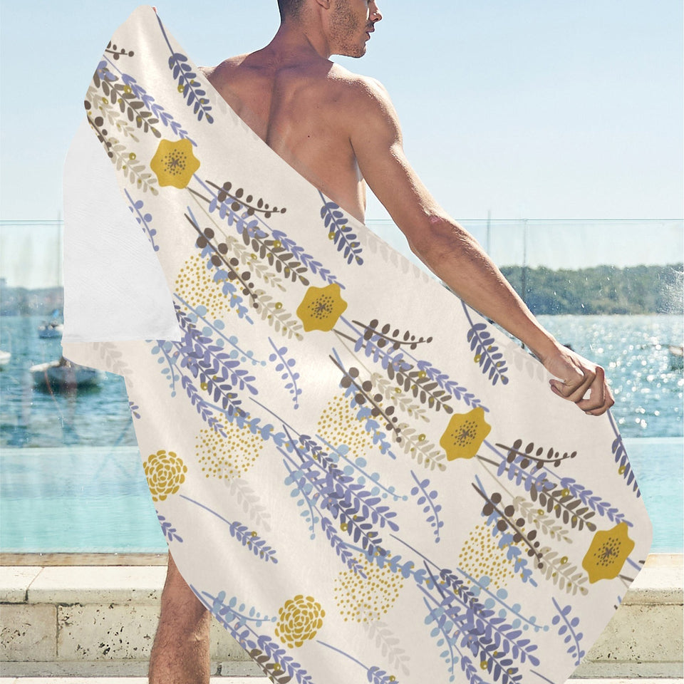 Lavender modern pattern blackground Beach Towel