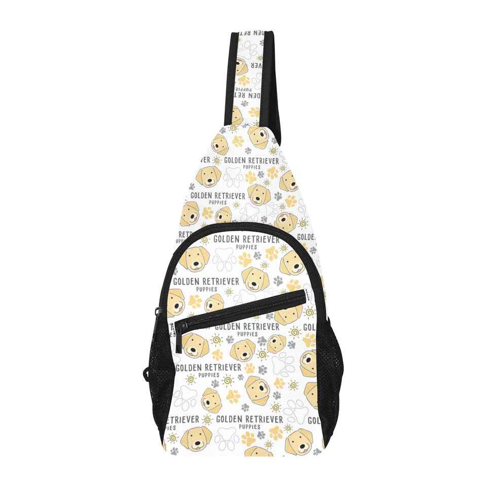 Golden Retriever Pattern Print Design 04 All Over Print Chest Bag