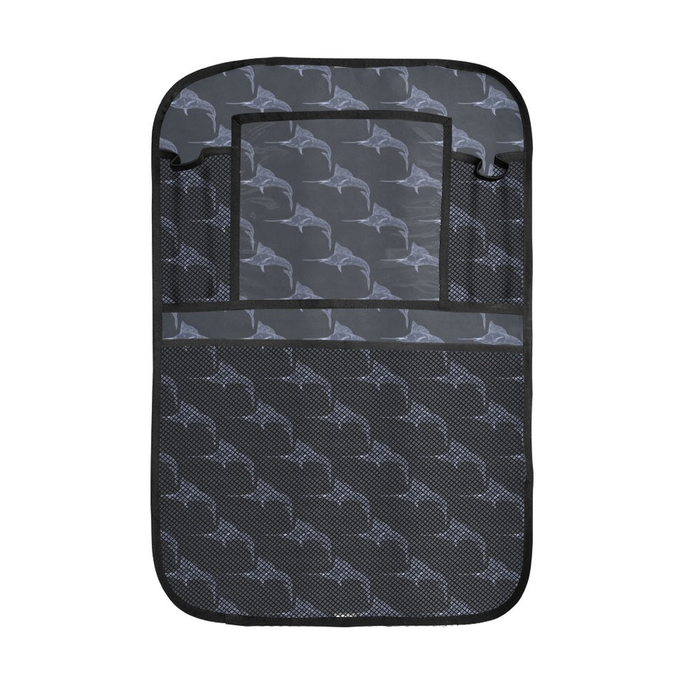 Swordfish Pattern Print Design 03 Car Seat Back Organizer