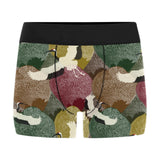 Japanese cranes flying forest dot pattern Men's All Over Print Boxer Briefs Men's Underwear