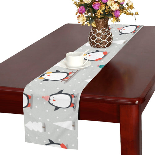Cute Penguin christmas pattern Table Runner