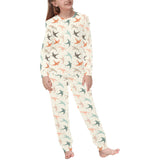 Swallow Pattern Print Design 02 Kids' Boys' Girls' All Over Print Pajama Set