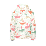 Cute whale pattern Kids' Boys' Girls' Padded Hooded Jacket