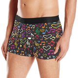 Music Notes Pattern Print Design 02 Men's All Over Print Boxer Briefs Men's Underwear