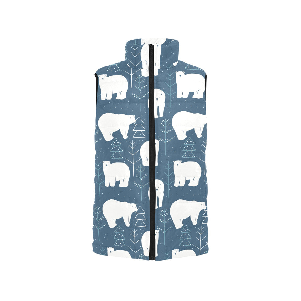 polar bear mother her child pattern Women's Padded Vest