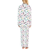 Surfboard Pattern Print Design 04 Women's Long Pajama Set