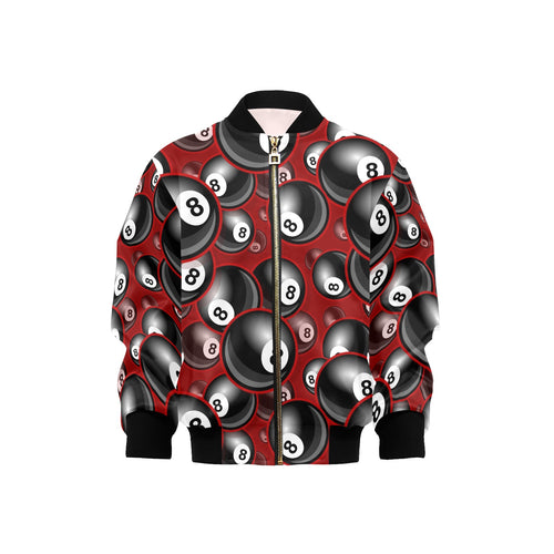 Billiard Ball Pattern Print Design 05 Kids' Boys' Girls' Bomber Jacket