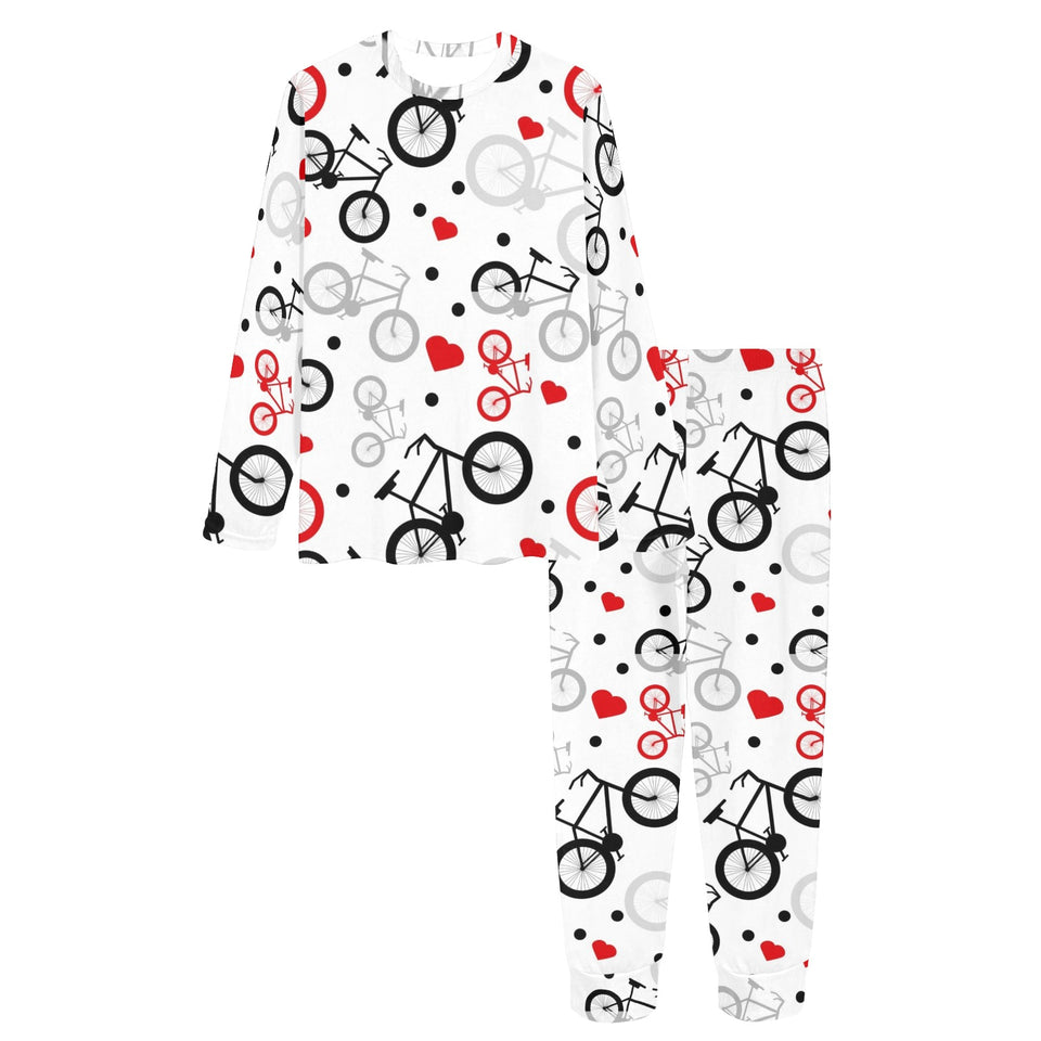 Bicycle Pattern Print Design 04 Women's All Over Print Pajama Set