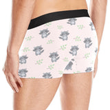cute raccoons leaves pattern Men's All Over Print Boxer Briefs Men's Underwear