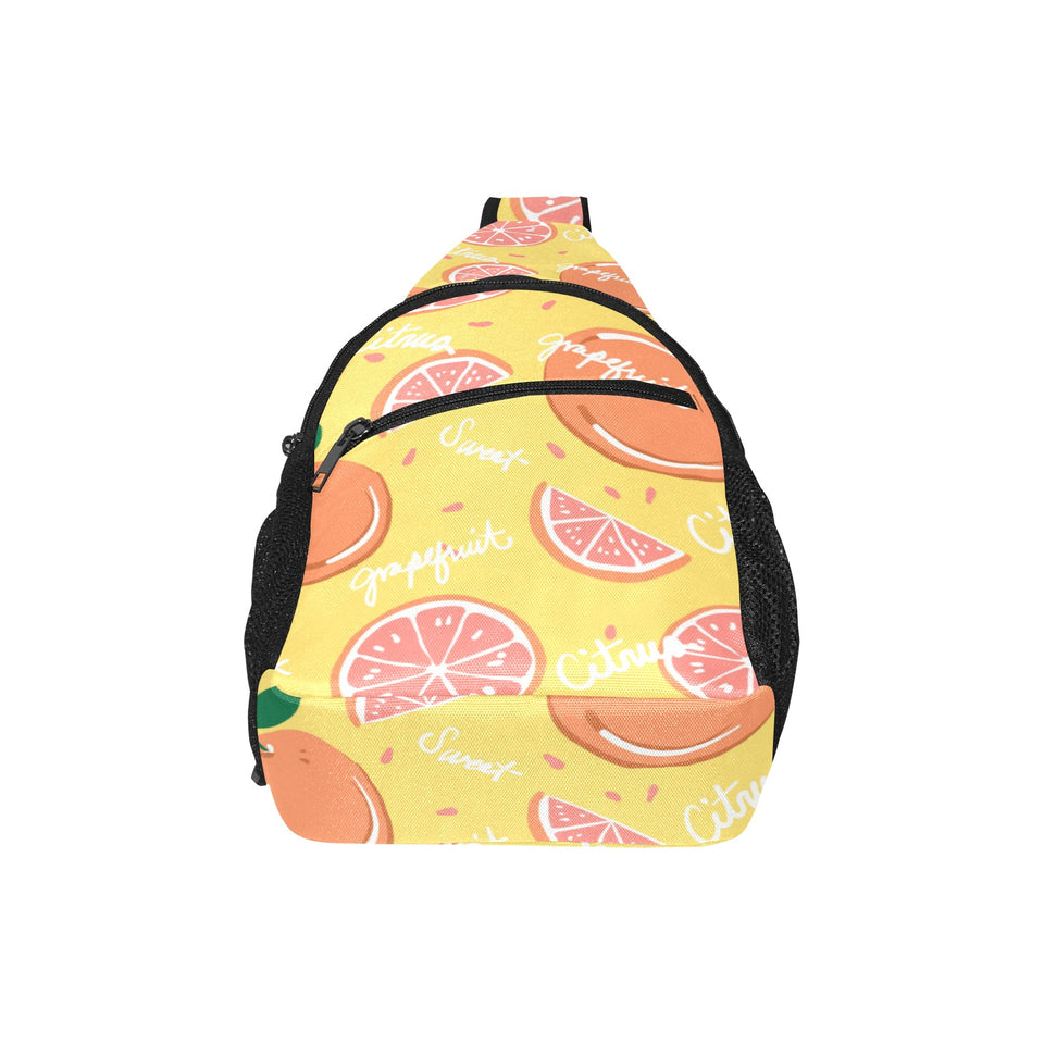 Grapefruit yellow background All Over Print Chest Bag