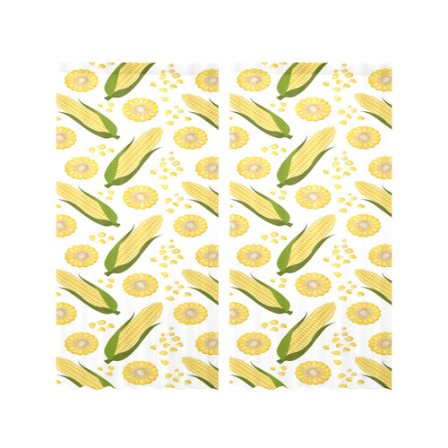 Corn Pattern Print Design 05 Gauze Curtain