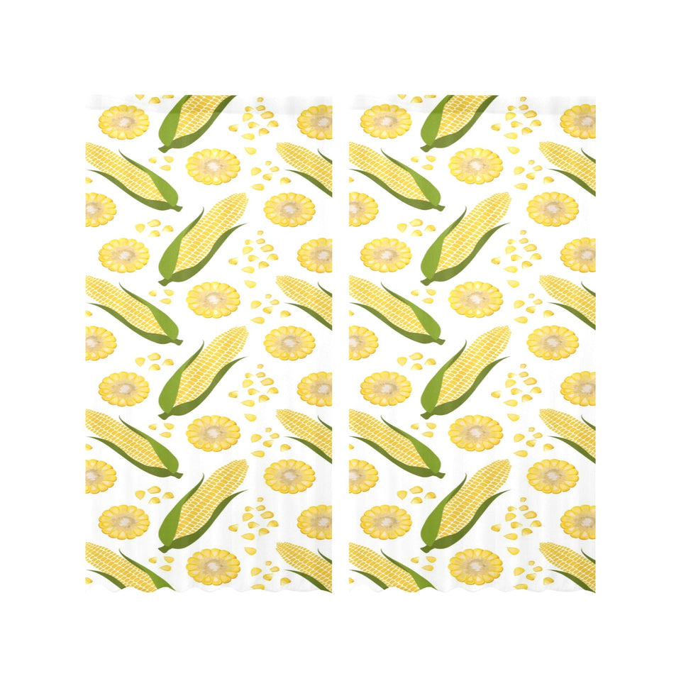Corn Pattern Print Design 05 Gauze Curtain