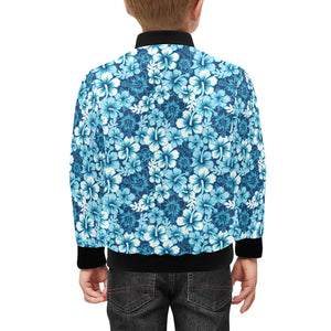 Hibiscus Pattern Print Design 03 Kids' Boys' Girls' Bomber Jacket