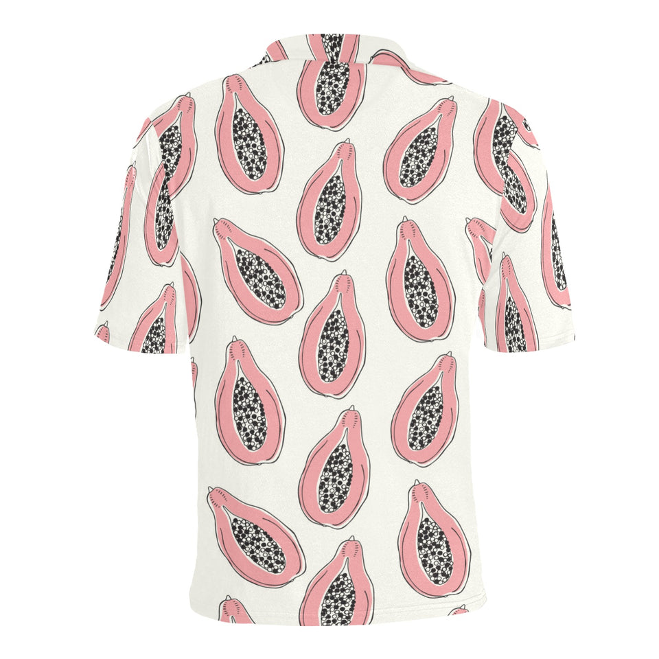 papaya pattern Men's All Over Print Polo Shirt