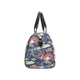 Blue red dragon cloud pattern Travel Bag