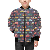 Camper Van Pattern Print Design 02 Kids' Boys' Girls' Bomber Jacket