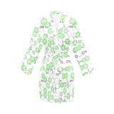 Chemistry Periodic Table Pattern Print Design 03 Women's Long Sleeve Belted Night Robe
