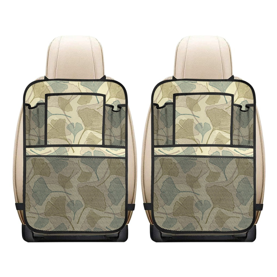 Ginkgo leaves design pattern Car Seat Back Organizer