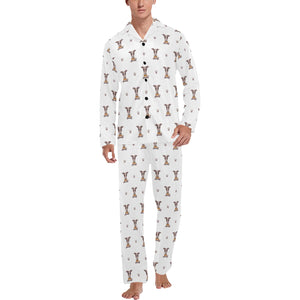 Greyhound Pattern Print Design 05 Men's Long Pajama Set