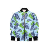 Watercolor grape pattern Kids' Boys' Girls' Bomber Jacket