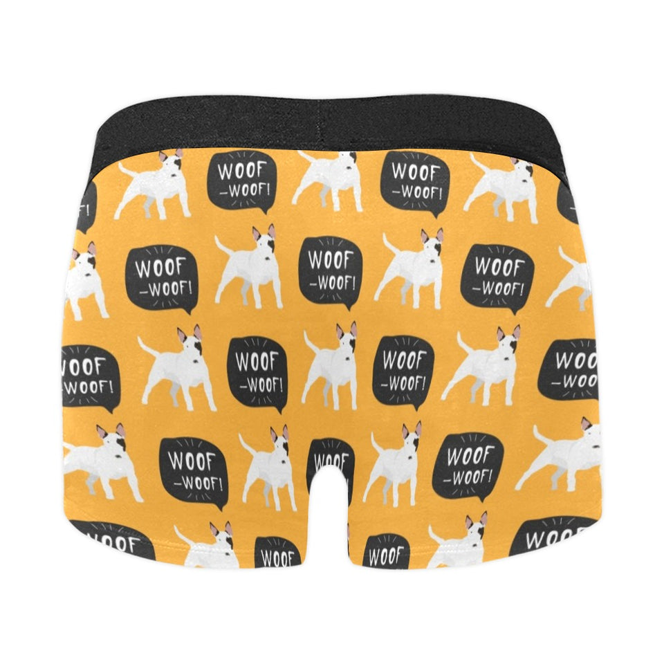 Bull Terrier Pattern Print Design 03 Men's All Over Print Boxer Briefs Men's Underwear