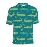 Crocodile pattern Men's All Over Print Polo Shirt