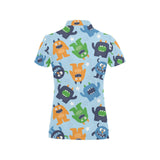 Alien Pattern Print Design 04 Women's All Over Print Polo Shirt