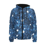 Night sky star pattern Men's Padded Hooded Jacket