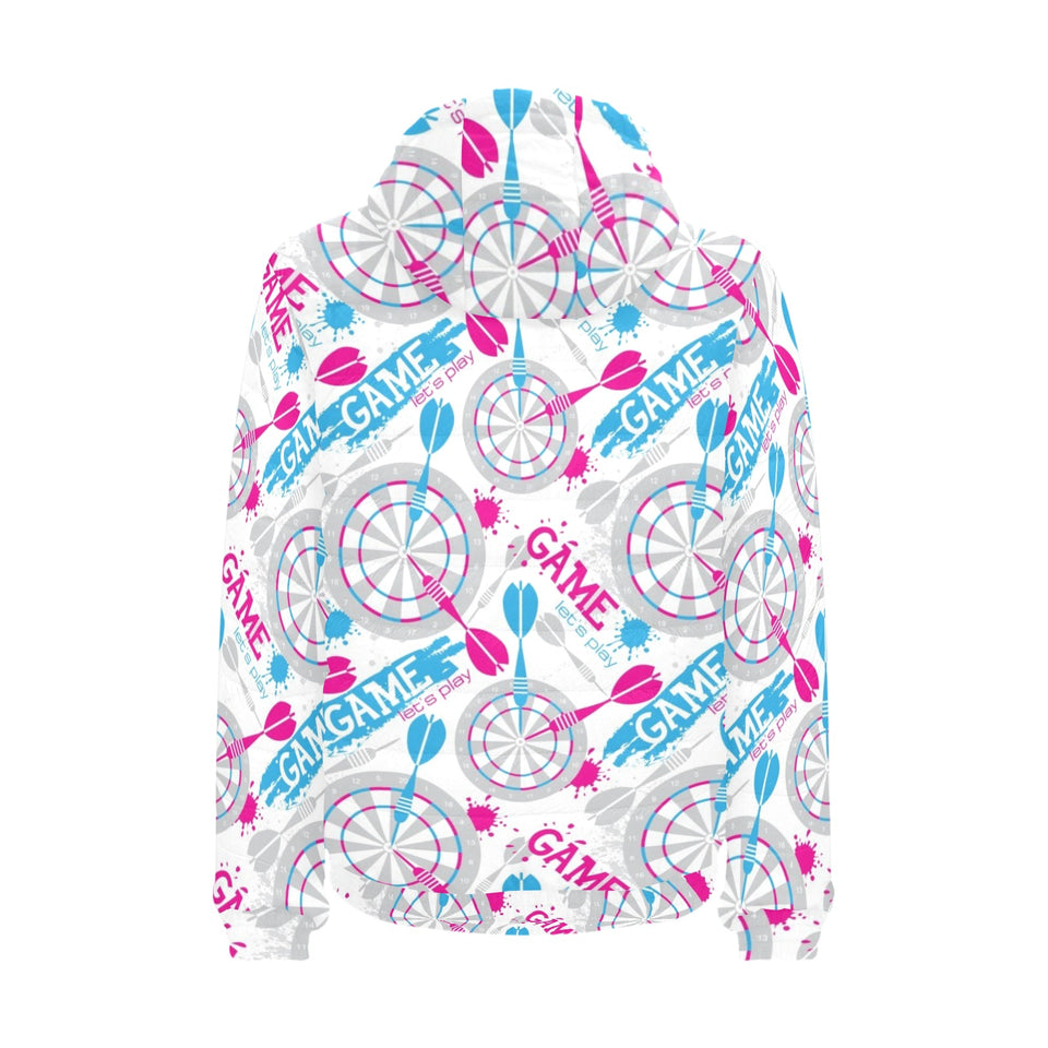 Darts Pattern Print Design 01 Men's Padded Hooded Jacket