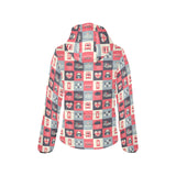 British Pattern Print Design 05 Women's Padded Hooded Jacket