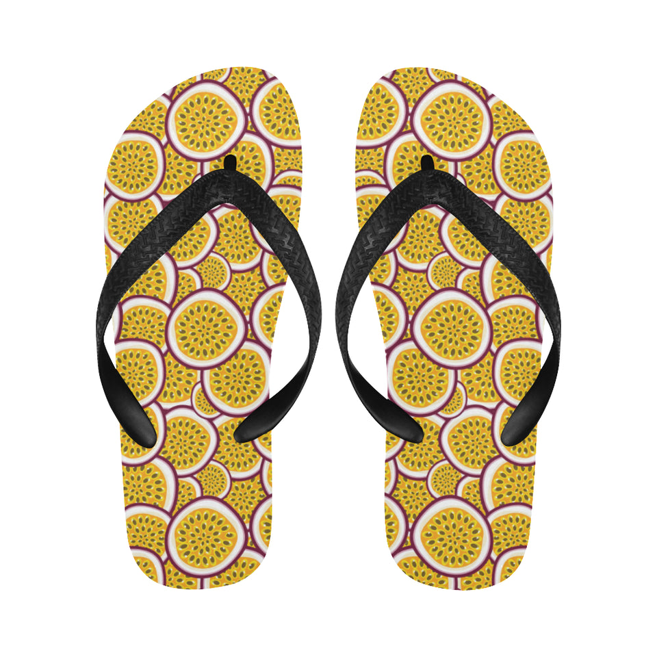 Passion fruits slice pattern Unisex Flip Flops