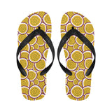 Passion fruits slice pattern Unisex Flip Flops