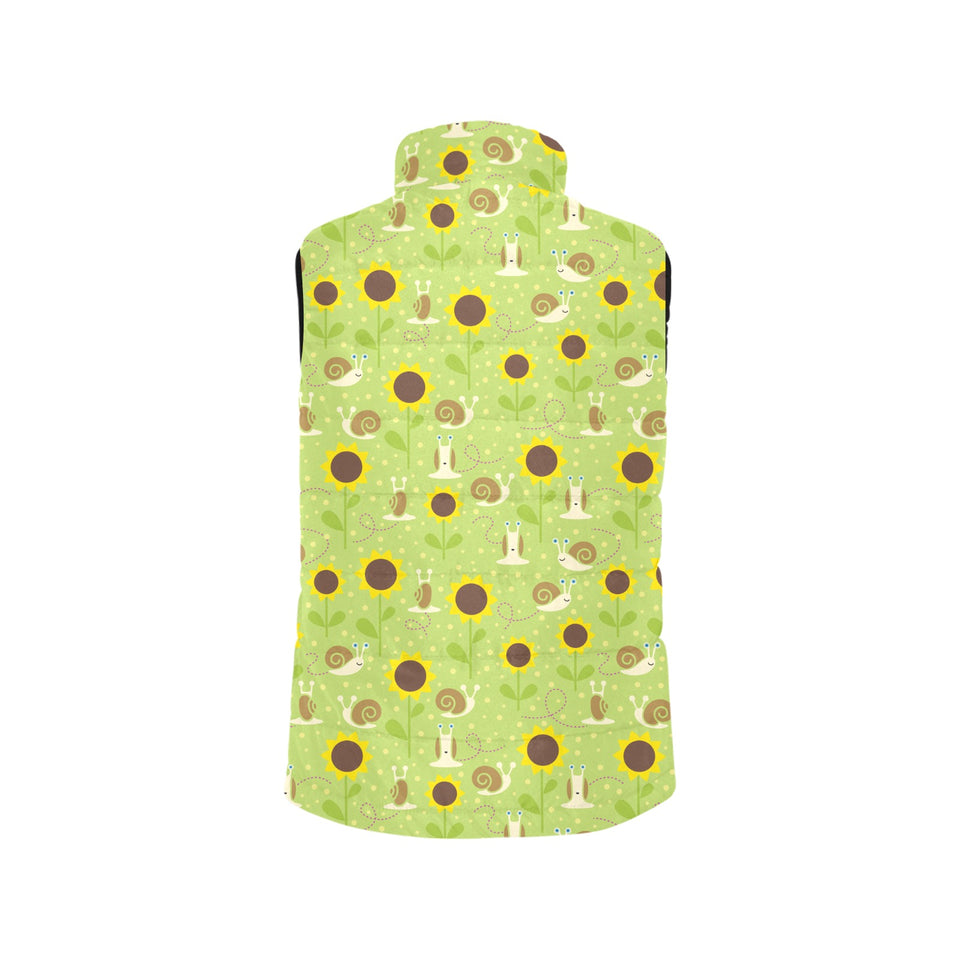Snail Pattern Print Design 01 Men's Padded Vest