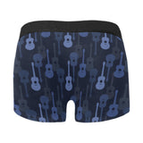 Blue Theme guitar pattern Men's All Over Print Boxer Briefs Men's Underwear