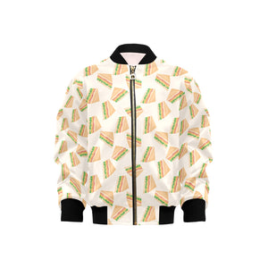 Sandwich Pattern Print Design 01 Kids' Boys' Girls' Bomber Jacket