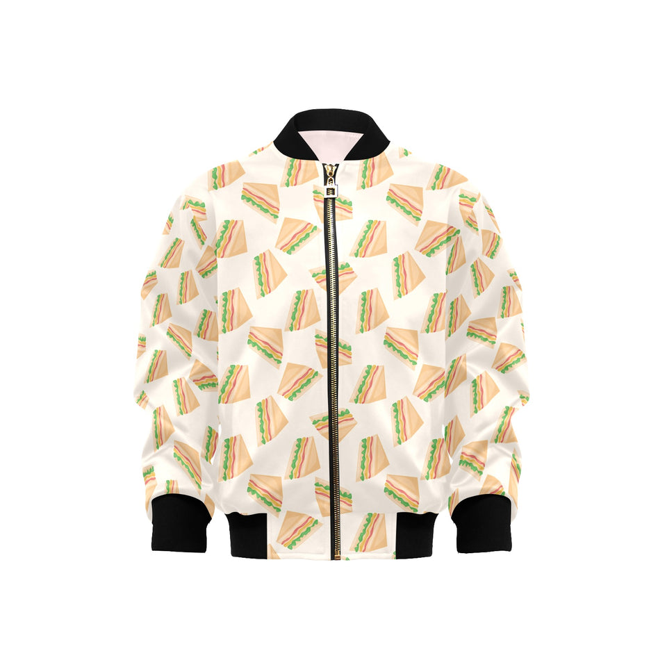 Sandwich Pattern Print Design 01 Kids' Boys' Girls' Bomber Jacket