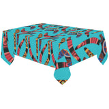 Boomerang Australian aboriginal ornament blue back Tablecloth