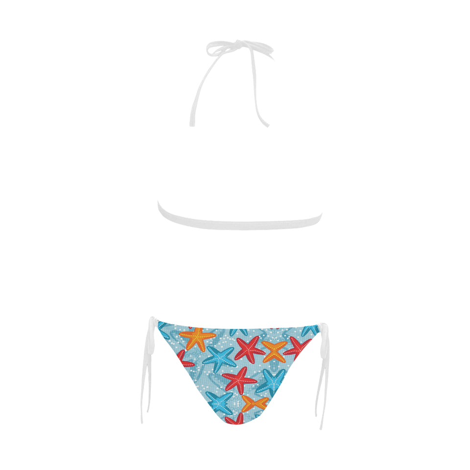 Blue red orange starfish pattern Sexy Bikinis Two-Piece Swimsuits