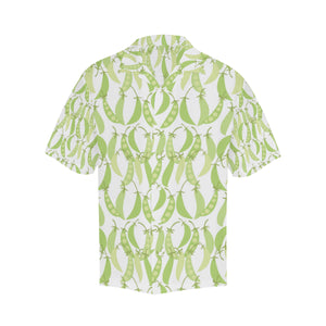 Green Peas Pattern Print Design 03 Men's All Over Print Hawaiian Shirt (Model T58)