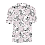 Cute french bulldog pattern Men's All Over Print Polo Shirt