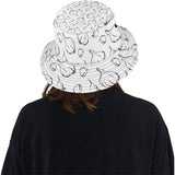 Garlic pattern black white Unisex Bucket Hat