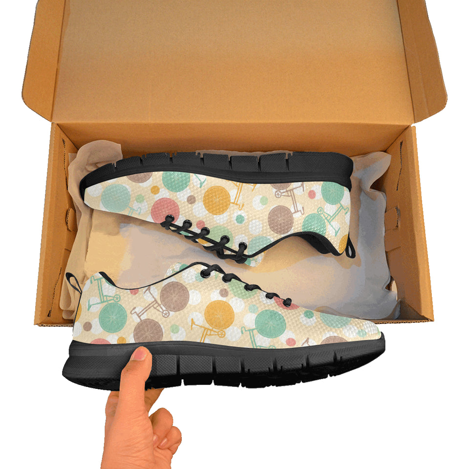 Bicycle Pattern Print Design 01 Men's Breathable Sneakers ( Model 055)