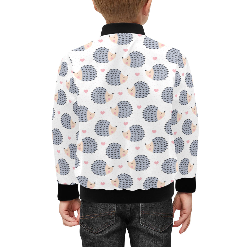 Hedgehog Pattern Print Design 04 Kids' Boys' Girls' Bomber Jacket