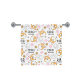 Corgi Dog Pattern Bath Towel
