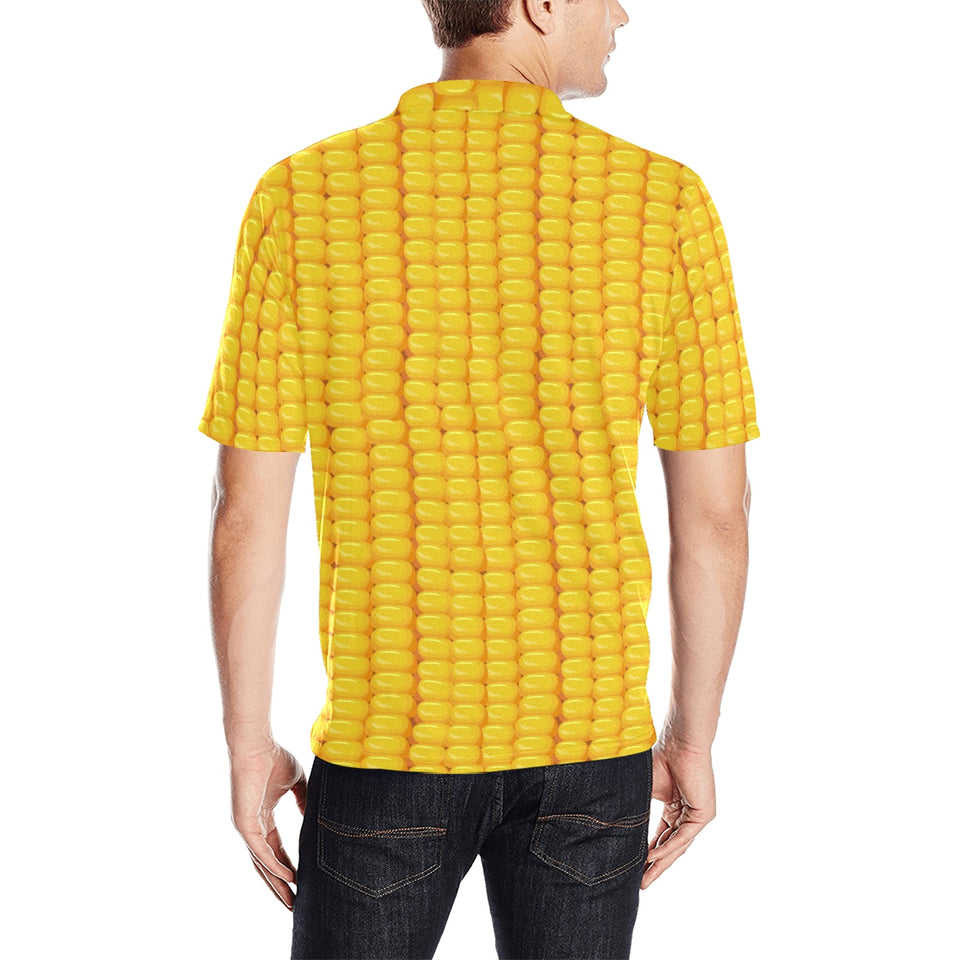 Corn Pattern Print Design 04 Men's All Over Print Polo Shirt